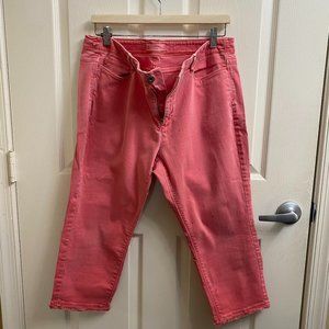 J. JILL Authentic Fit Cropped Denim - 14 Petite in Hibiscus